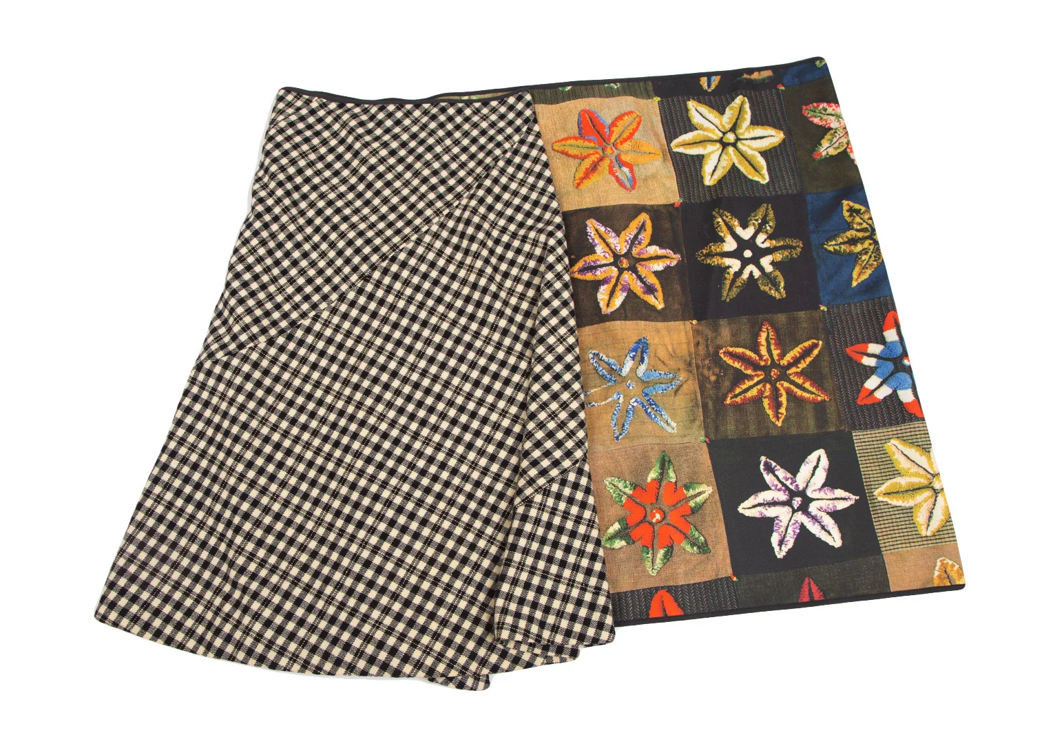 COMME des GARÇONS チェック柄フラップスカート コムデギャルソンCOMME des GARCONS チェックフリルティアード