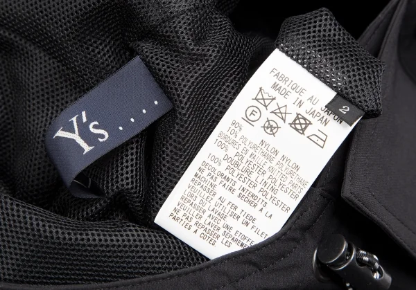 Y's.... Nylon Poly Zip Up Hooded Coat K-124794_017