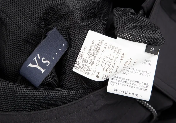 Y's.... Nylon Poly Zip Up Hooded Coat K-124794_018