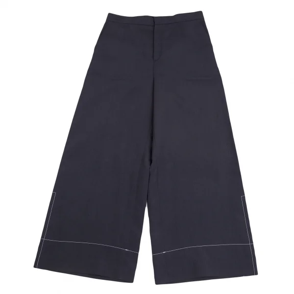 L'EQUIPE YOSHIE INABA White Stitch Poly Wide Pants Navy 40 K-124801_001
