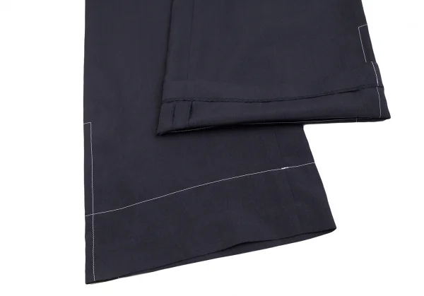 L'EQUIPE YOSHIE INABA White Stitch Poly Wide Pants K-124801_010