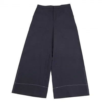 L'EQUIPE YOSHIE INABA White Stitch Poly Wide Pants