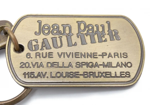 Jean-Paul GAULTIER Logo Dog Tag Key Ring K-124813_003