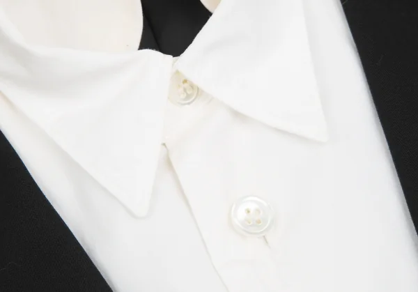 Y's Wool Gabardine Shirt Collar Layered Jacket K-124824_006