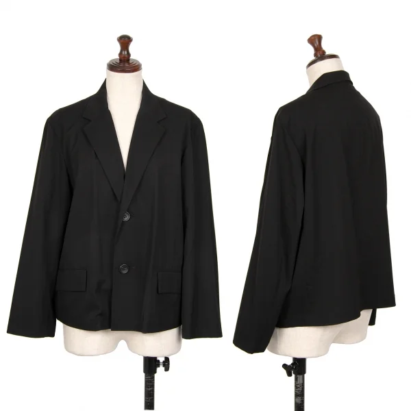 Y's Wool Gabardine Jacket Black 3 K-124825_001