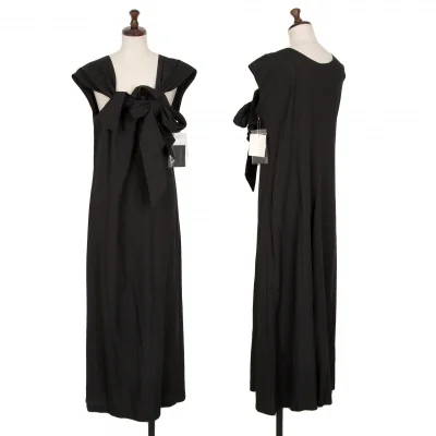 Y's Rayon Ribbon Neck Sleeveless Dress