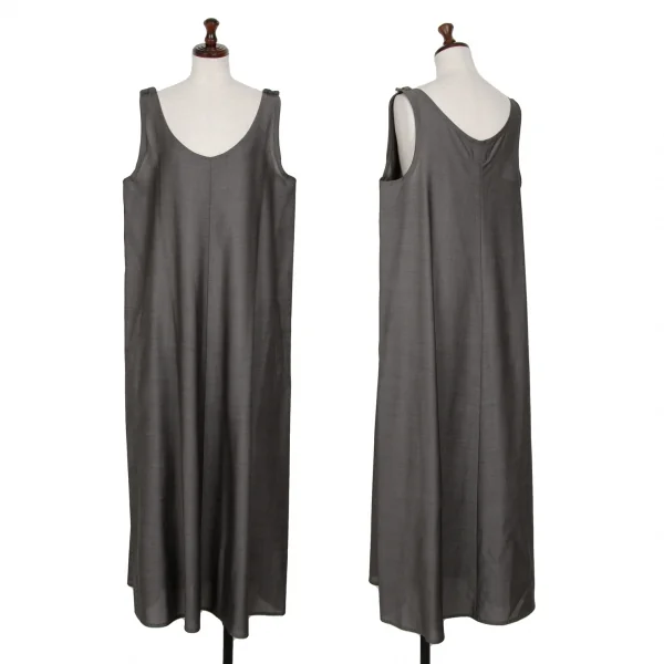Y's Mohair Blended Silk Wool Sleeveless Dress Grey 3 K-124828_001