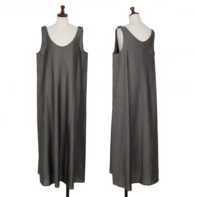 Y's Mohair Blended Silk Wool Sleeveless Dress