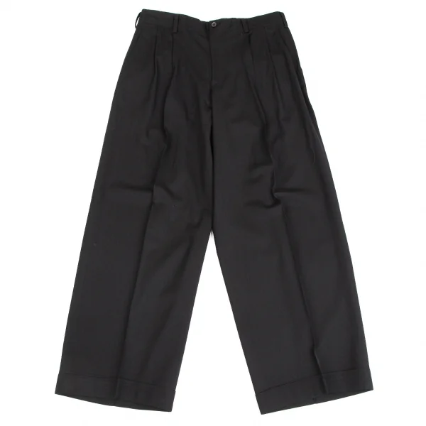 Y's Wool Gabardine Wide Pants Black 3 K-124830_001
