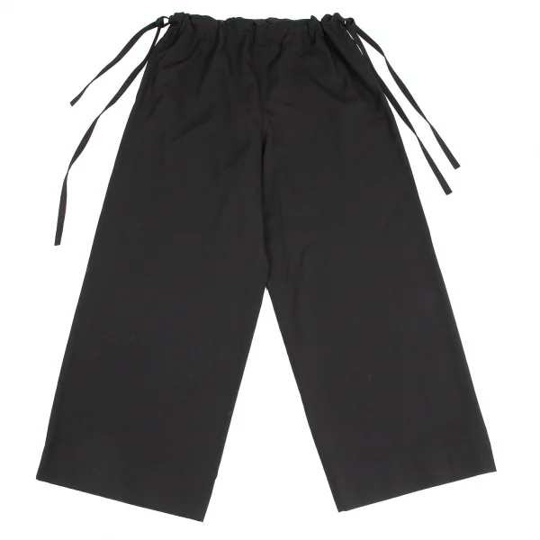 Y's Wool Gabardine Drawstring Pants Black 3 K-124831_001