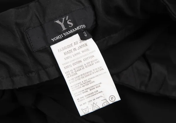 Y's Wool Gabardine Drawstring Pants K-124831_012
