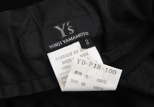Y's Wool Gabardine Drawstring Pants K-124831_013