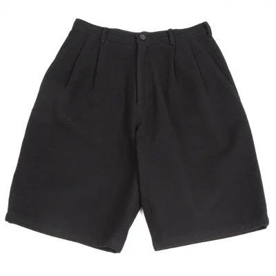 Y's Melton Wool Tuck Shorts