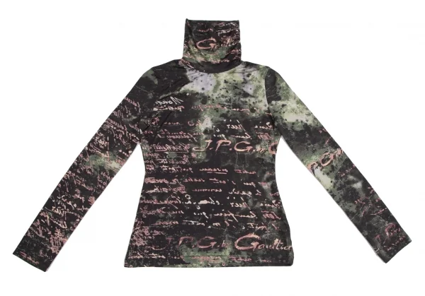 Jean-Paul GAULTIER PARIS Lettering Logo Turtleneck T Shirt K-124838_002