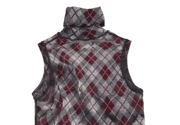 Jean-Paul GAULTIER MAILLE FEMME Argyle Sleeveless Shirt K-124840_010