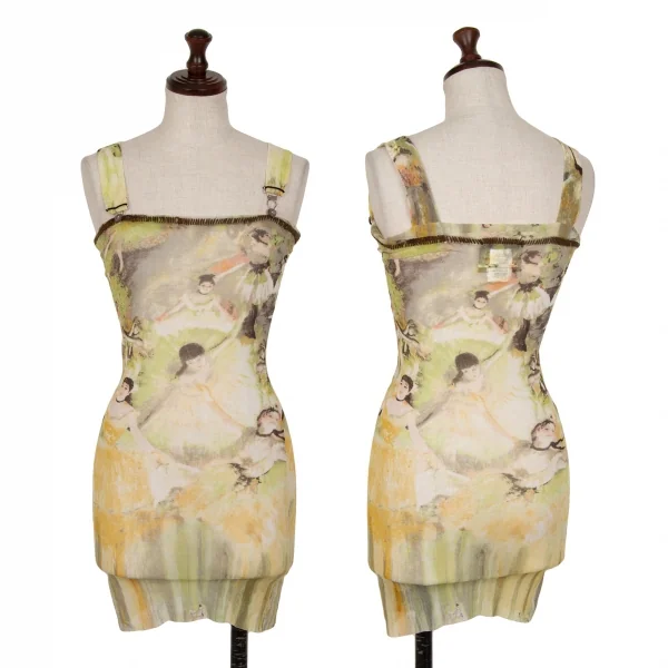 Jean-Paul GAULTIER MAILLE FEMME Ballerina Printed Shirt Yellow,Green S K-124841_001