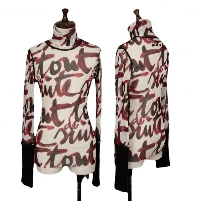 Jean-Paul GAULTIER FEMME Lettering Printed Mesh T Shirt