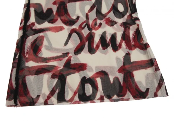 Jean-Paul GAULTIER FEMME Lettering Printed Mesh T Shirt K-124844_009