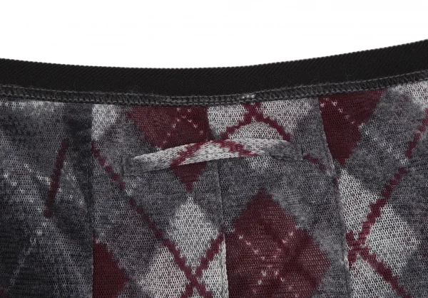 Jean-Paul GAULTIER FEMME Argyle Turtleneck Mesh Wrap Skirt K-124846_010