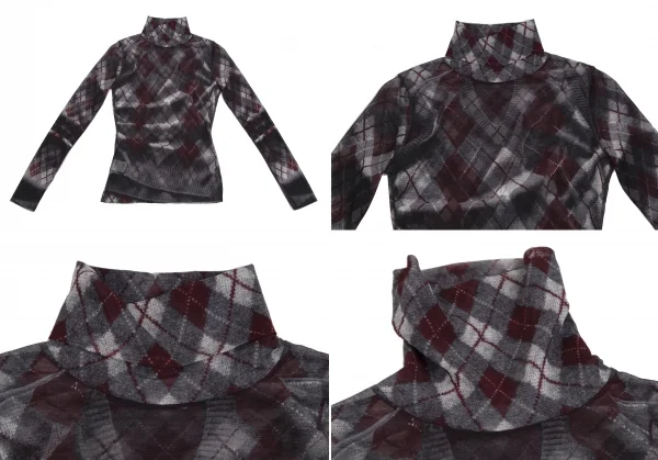 Jean-Paul GAULTIER FEMME Argyle Turtleneck T Shirt & Skirt K-124847_003