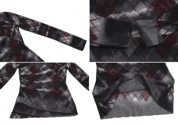 Jean-Paul GAULTIER FEMME Argyle Turtleneck T Shirt & Skirt K-124847_004