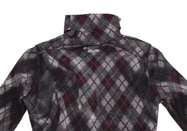 Jean-Paul GAULTIER FEMME Argyle Turtleneck T Shirt & Skirt K-124847_006