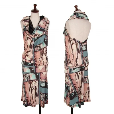 Jean-Paul GAULTIER FEMME Graphic Printed Halter Neck Dress