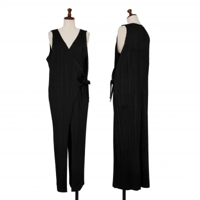 PLEATS PLEASE Front Wrap Sleeveless Overalls