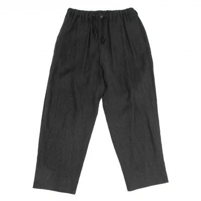 ISSEY MIYAKE MEN Dyed Linen Wrinkle Pleated Pants