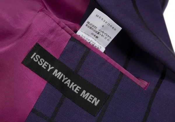ISSEY MIYAKE MEN Random Window Pen Check Jacket K-124890_016