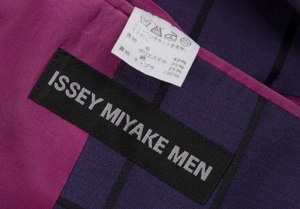 ISSEY MIYAKE MEN Random Window Pen Check Jacket K-124890_017
