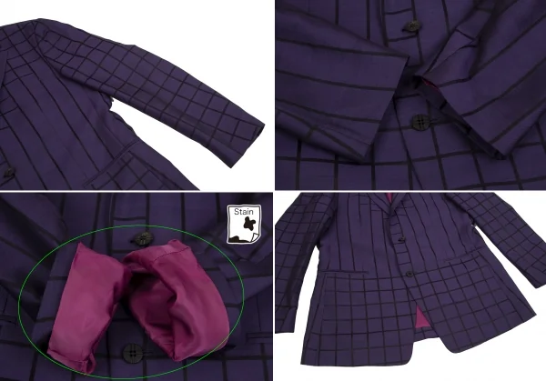 ISSEY MIYAKE MEN Random Window Pen Check Jacket & Pants K-124892_005