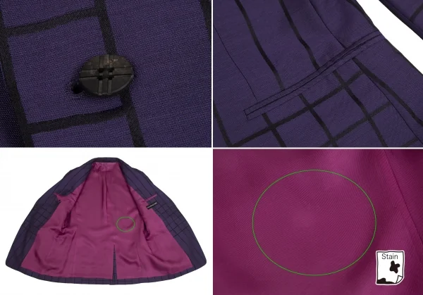 ISSEY MIYAKE MEN Random Window Pen Check Jacket & Pants K-124892_006