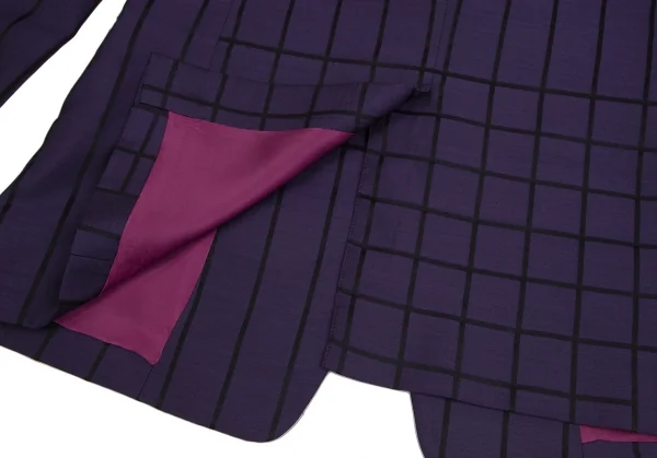ISSEY MIYAKE MEN Random Window Pen Check Jacket & Pants K-124892_008