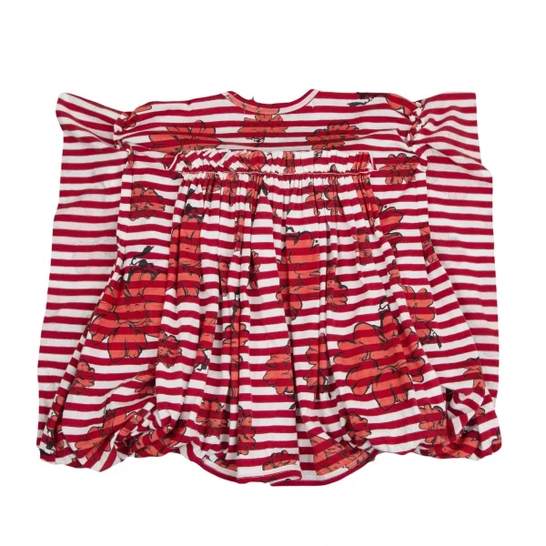 tao Floral Button Stripe Design Sleeveless Shirt K-124913_010