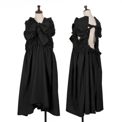 tao Poly Wool Gather Design Sleeveless Dress
