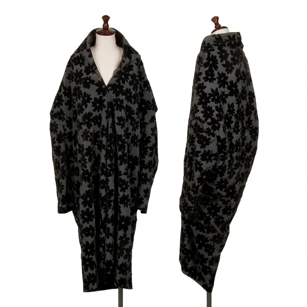 COMME des GARCONS Floral Flocky Printed Dress Black S K-124917_001