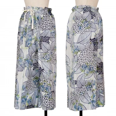 tao COMME des GARCONS Hydrangea Printed Half Wrap Wide Pants