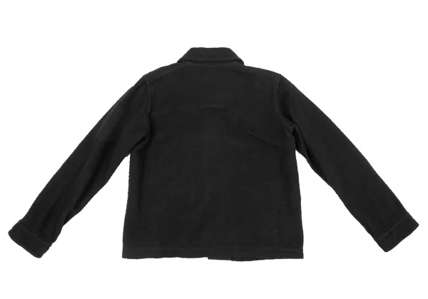 tricot COMME des GARCONS Dyed Cotton Shaggy Round Collar Jacket K-124927_011