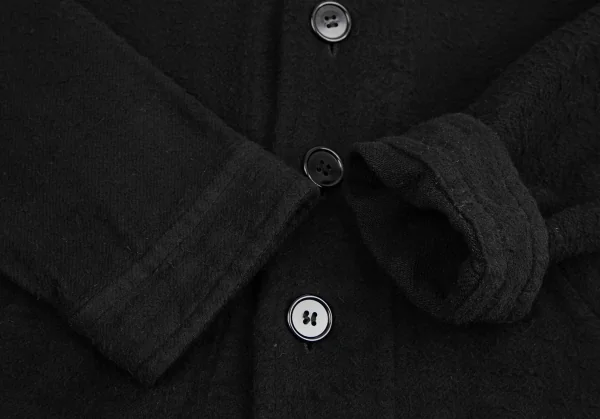 tricot COMME des GARCONS Dyed Cotton Shaggy Round Collar Jacket K-124927_006