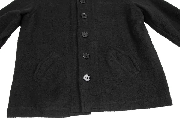 tricot COMME des GARCONS Dyed Cotton Shaggy Round Collar Jacket K-124927_007