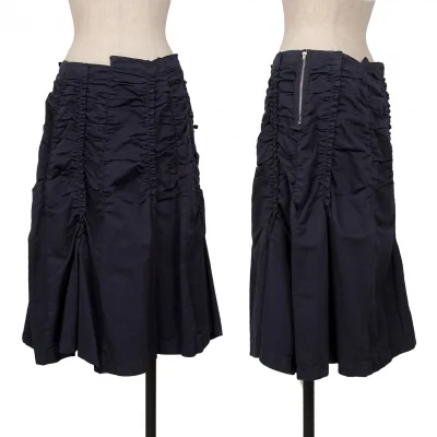 tricot COMME des GARCONS Cotton Linen Ruched Gathered Skirt