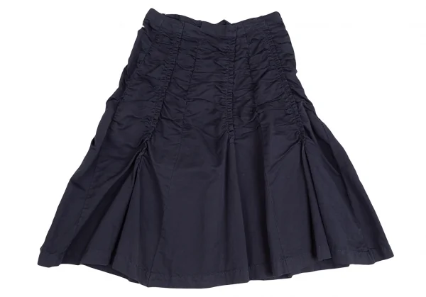 tricot COMME des GARCONS Cotton Linen Ruched Gathered Skirt K-124928_002