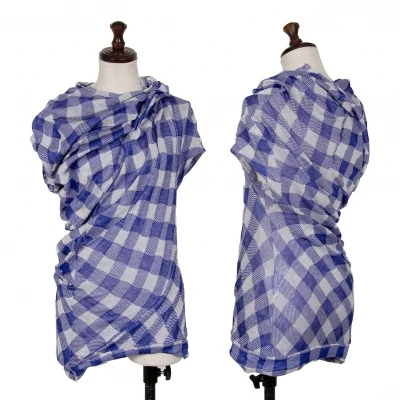 JUNYA WATANABE Block Check Diagonal Design Sleeveless Shirt