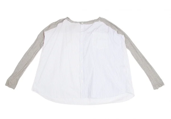 Y's Knit Switching Striped Shirt K-124959_002