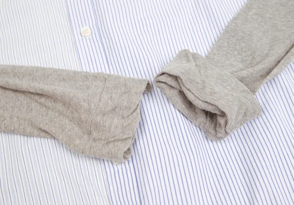 Y's Knit Switching Striped Shirt K-124959_009