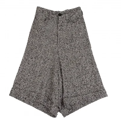 Y's Glen Check Tweed Wide Pants