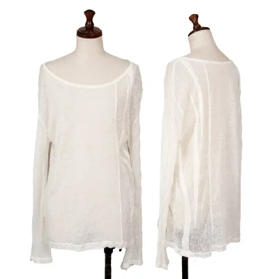 Yohji Yamamoto FEMME Openwork Switching Design Knit Top