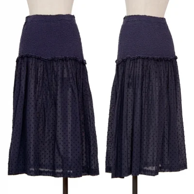 ISSEY MIYAKE me Dot Jacquard Cauliflower Switching Skirt