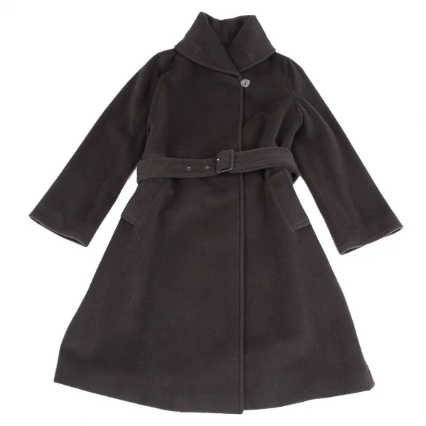 アルマーニコレツィオーニARMANI COLLEZIONI カシミヤ混ガウンコート 茶42 K-124989_002